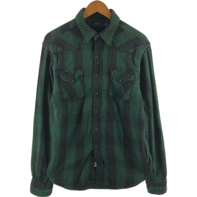 古着 ラルフローレン Ralph Lauren POLO RALPH LAUREN 長袖 フランネルチェックシャツ メンズL相当/eaa522092