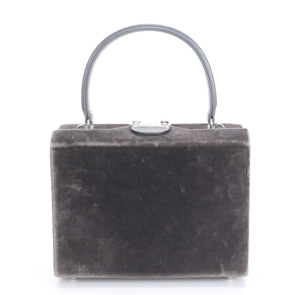 ■美品 フェンディ ベロア バニティ トップハンドルハンドバッグ