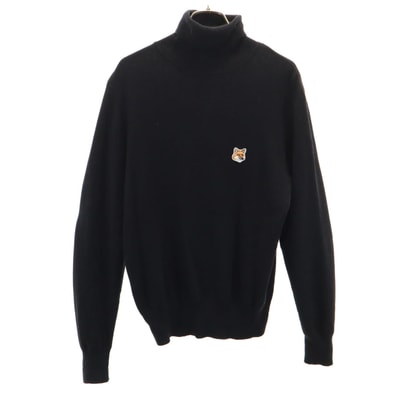 MAISON KITSUNE メゾンキツネ 長袖 タートルネック セーター XS ブラック ニット