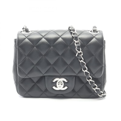 シャネル CHANEL ミニマトラッセ ショルダーバッグ バッグ ラムスキン(羊革) レディース ブラック系 【中古】