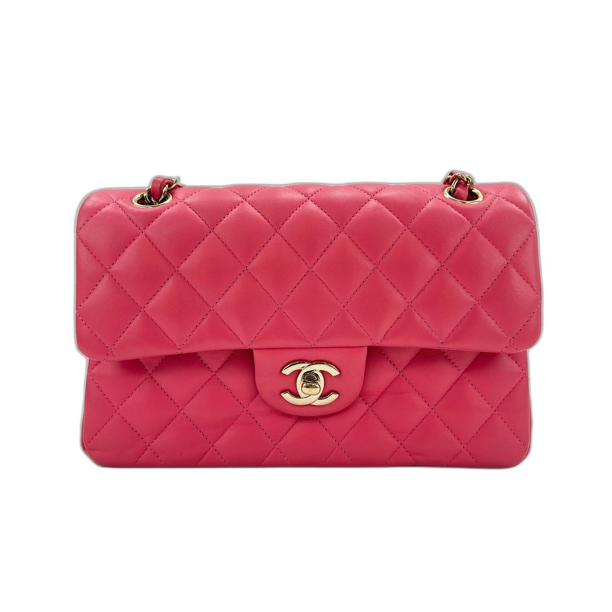 シャネル CHANEL マトラッセ ダブルフラップ ショルダーバッグ ラムスキン【中古】