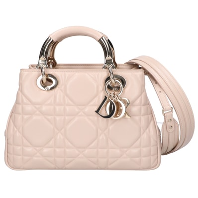 クリスチャンディオール 美品 LADY 95.22 スモール カナージュ ラムスキン 2WAY