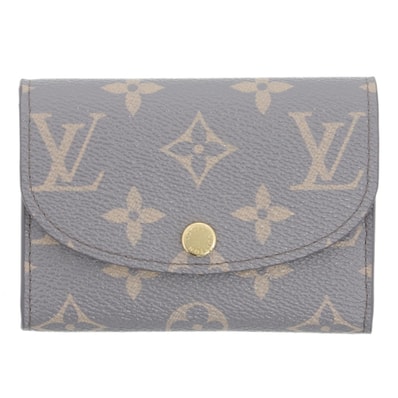 【お値下げ品】LOUIS VUITTON ルイ・ヴィトン ポルトモネ ロザリ 二つ折り財布 M12367 モノグラム グレー レディース【中古】