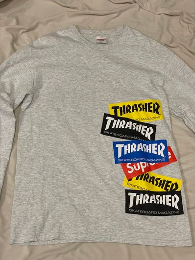 Supreme / Thrasher® Multi Logo L/S Tee "Ash Grey"