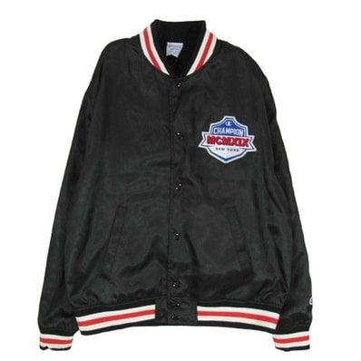 Champion チャンピオン ブルゾン C3-X605 Snap JKT ACTION STYLE アクション スタイル スナップ ジャケット ジャンパー ブルゾン スタジャン ブラック系 M【中古】