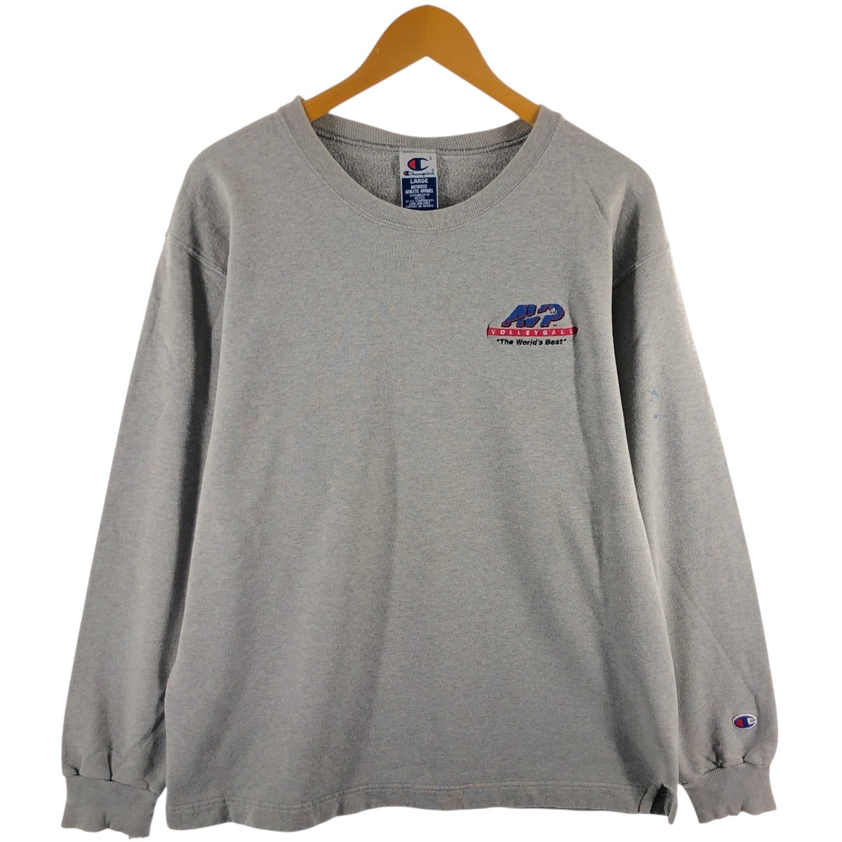 古着 90年代 チャンピオン Champion AVP VOLLEYBALL ロゴスウェットシャツ トレーナー メンズL相当 ヴィンテージ/eaa501022