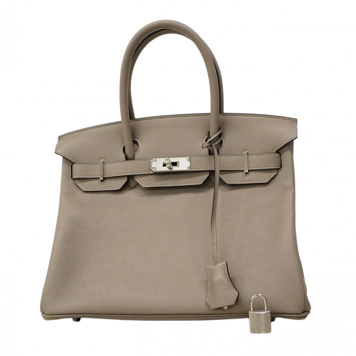 【6cd4985-g】エルメス ハンドバッグ バーキン30 エバーカラー トゥルティエールグレー シルバー金具 Z刻印【中古】レディース