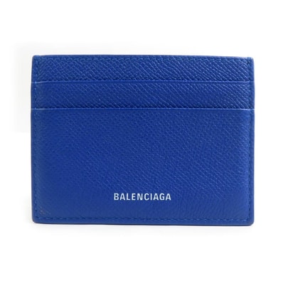 バレンシアガ BALENCIAGA カードケース レザー ブルー ユニセックス【中古】 h31689a