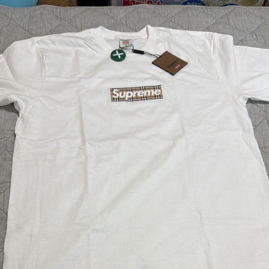 Supreme / Burberry Box Logo Tee "White"