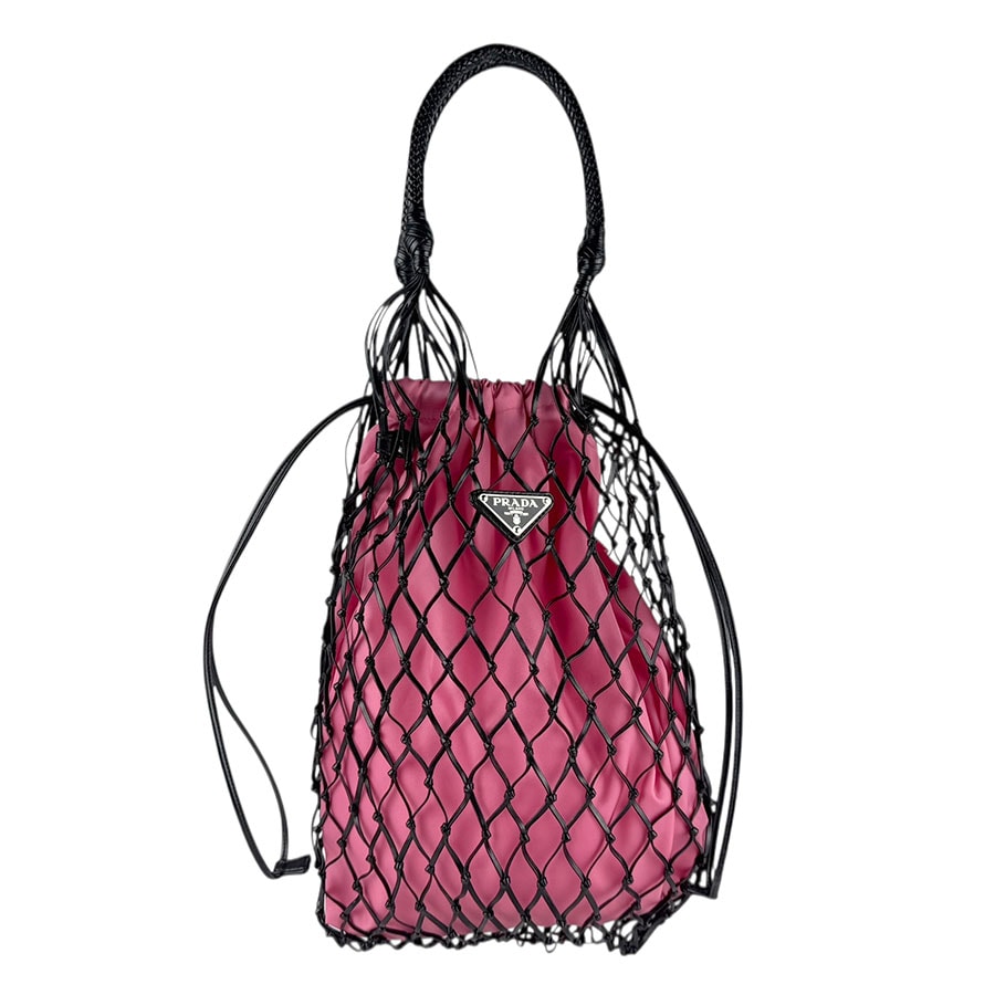 やや傷や汚れあり】プラダ PRADA ハンドバッグ レザー/ナイロン