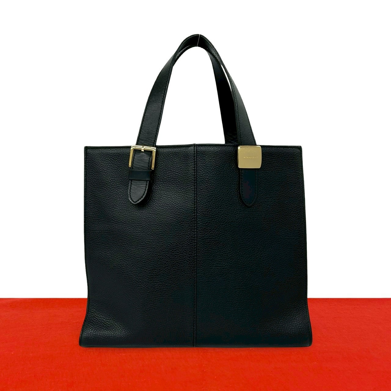 BURBERRY バーバリー ロゴ 金具 ノバチェック 柄 レザー ハンドバッグ ブラック
 31047