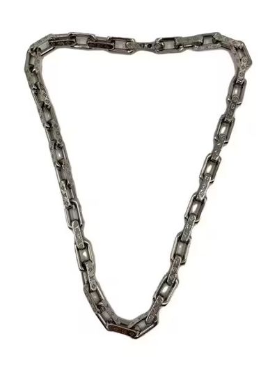 Louis Vuitton Monogram Chain Necklace "Silver"