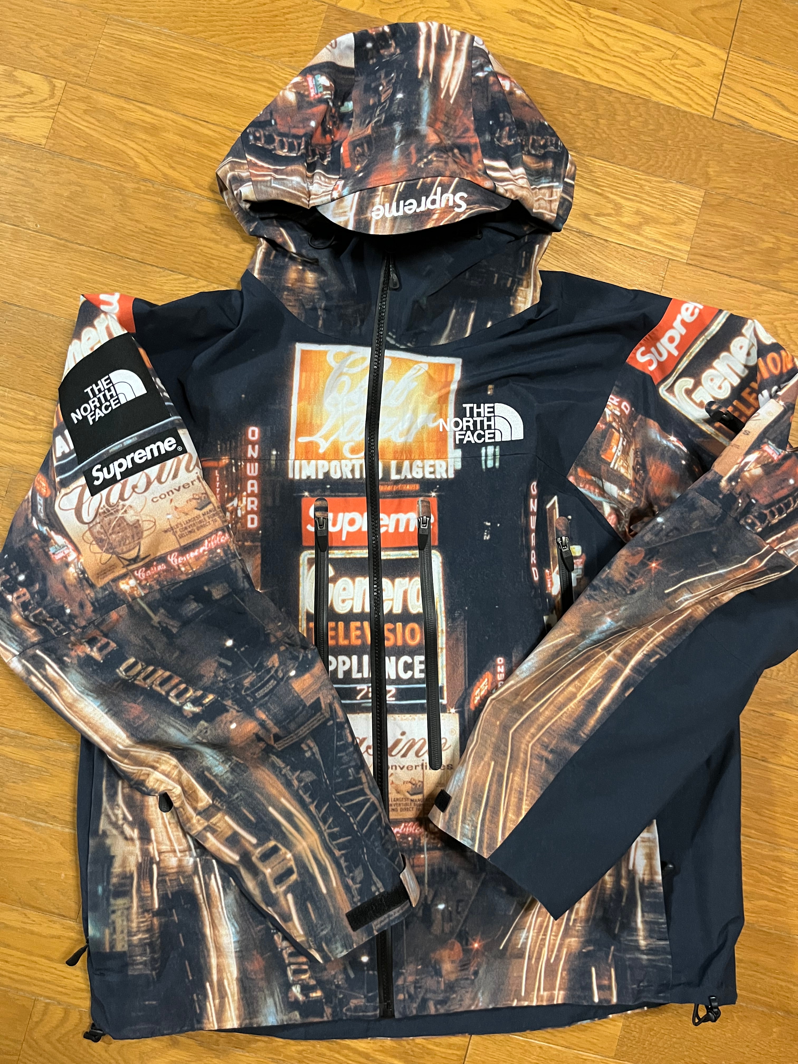 Supreme x The North Face Taped Seam Shell Jacket "Times square" NP52207I x NF0A82RK