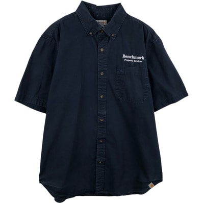 古着 カーハート Carhartt ボタンダウン 半袖 ワークシャツ メンズXL相当/eaa634559