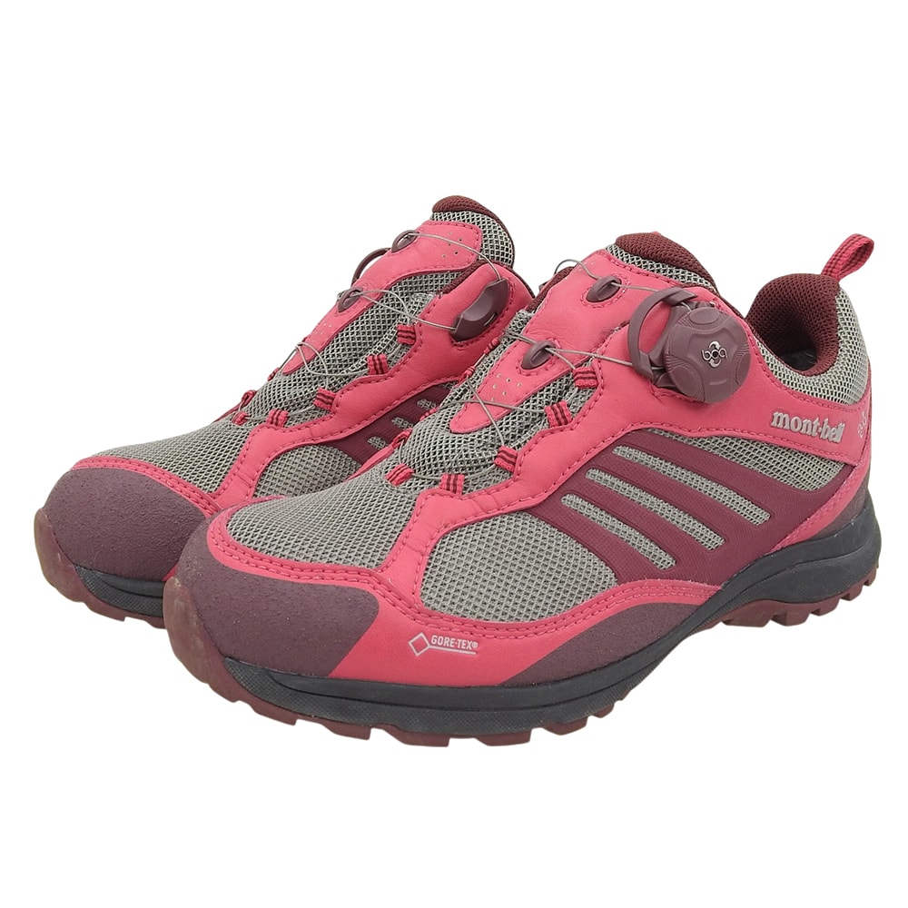 モンベル 美品 マリポサトレール LOW シューズ レディース ピンク 23.5cm 6.5(US)