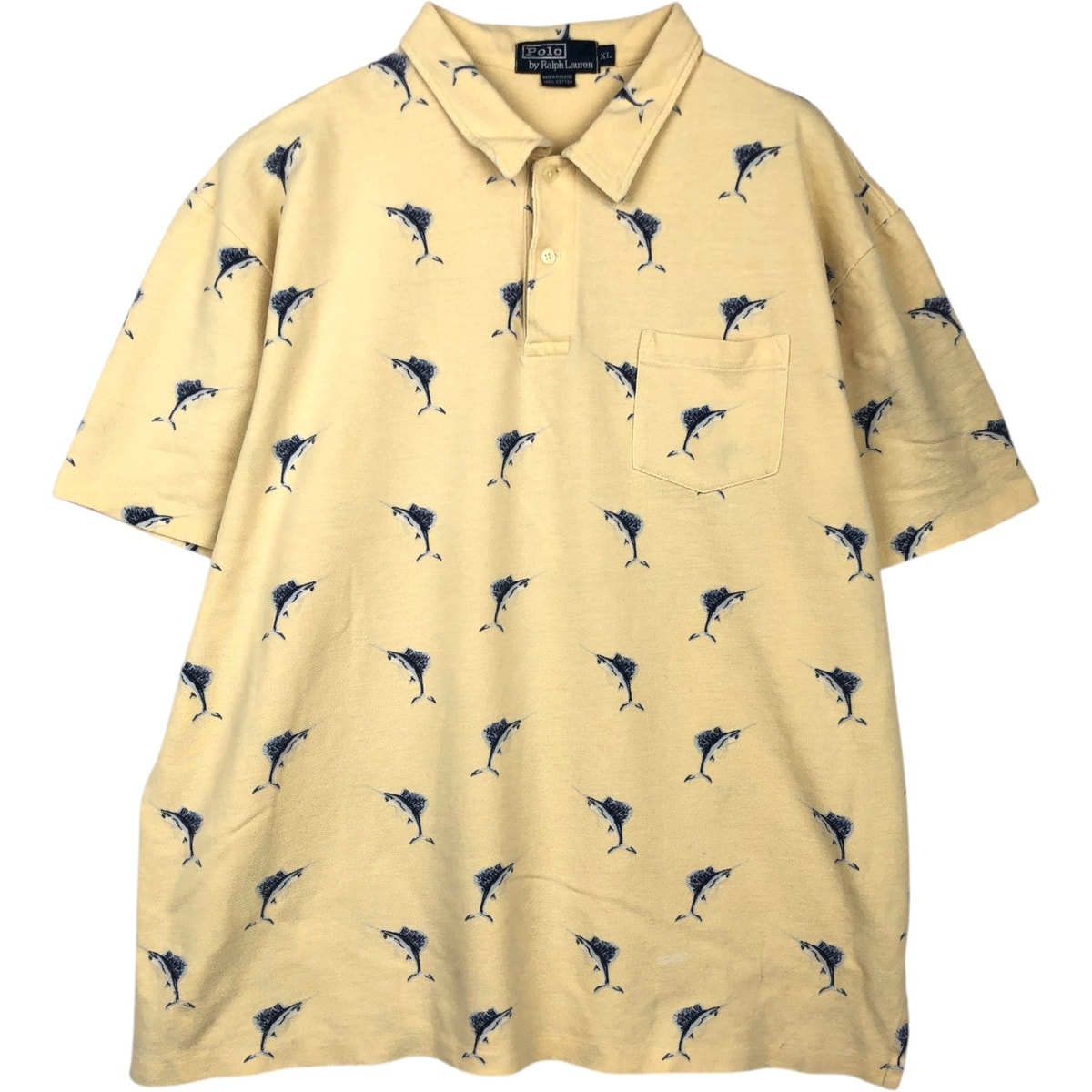 古着 ラルフローレン Ralph Lauren POLO by Ralph Lauren 魚柄 半袖 ポロシャツ メンズXL相当/eaa623982