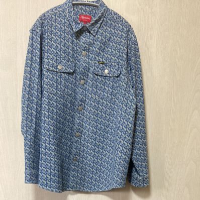 Supreme Monogram Denim Shirt "Blue"