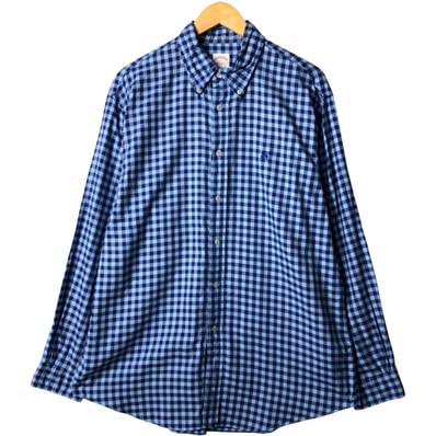 古着 ブルックスブラザーズ Brooks Brothers Est.1818 MADISON ギンガムチェック 長袖 ボタンダウンチェックシャツ メンズL相当/eaa591247