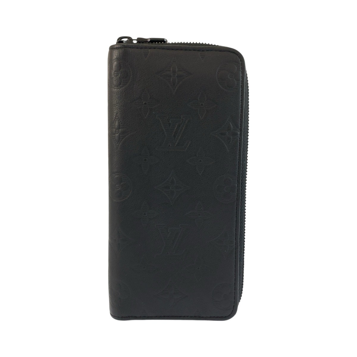 美品 LOUIS VUITTON ルイヴィトン モノグラムシャドウ ジッピーウォレットヴェルティカル ノワール ブラック レザー 長財布 ロングウォレット 604000 【中古】