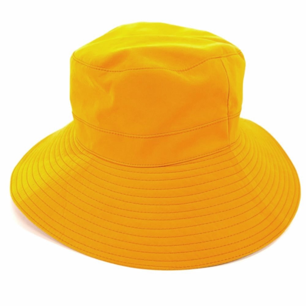 HERMES エルメス ハット バケットハット 帽子 ファッションアイテム 57サイズ ポリエステル  ナイロン   イエロー レディース【中古品】