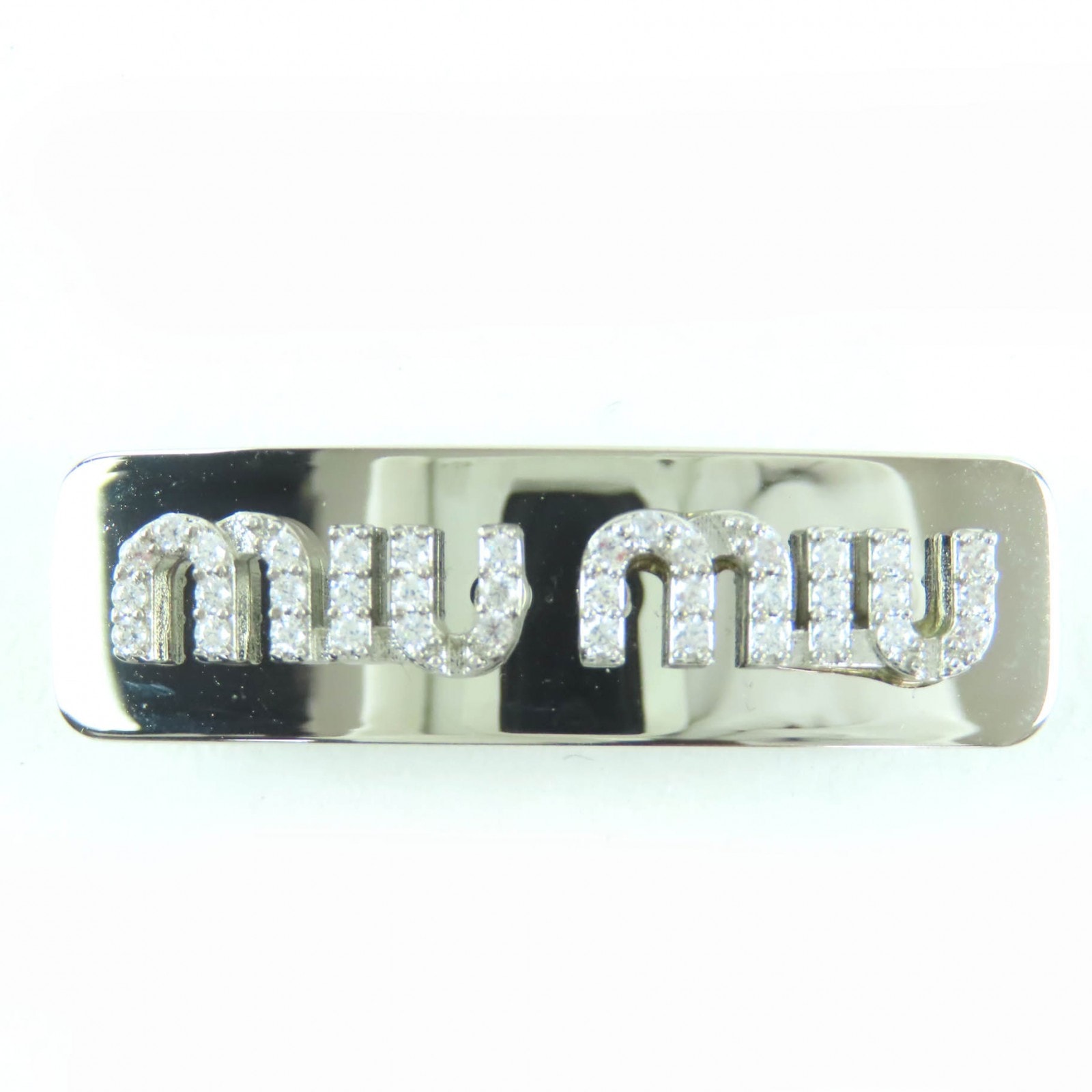 未使用品 ミュウミュウ ヘアアクセサリー シルバー レディース 5IF118