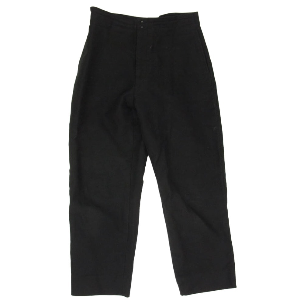 COMOLI コモリ 17AW L03-03011 モールスキン バックストラップ パンツ ブラック系 2【中古】