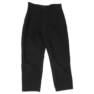 COMOLI コモリ 17AW L03-03011 モールスキン バックストラップ パンツ ブラック系 2【中古】