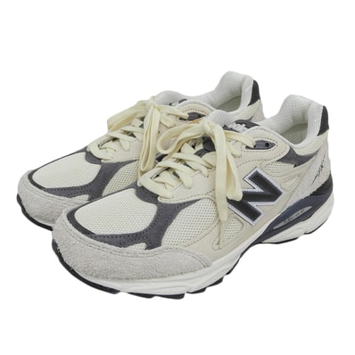 ニューバランス 新品同様 V3ムーン ローカットスニーカー シューズ メンズ アイボリー 26cm M990AD3 26