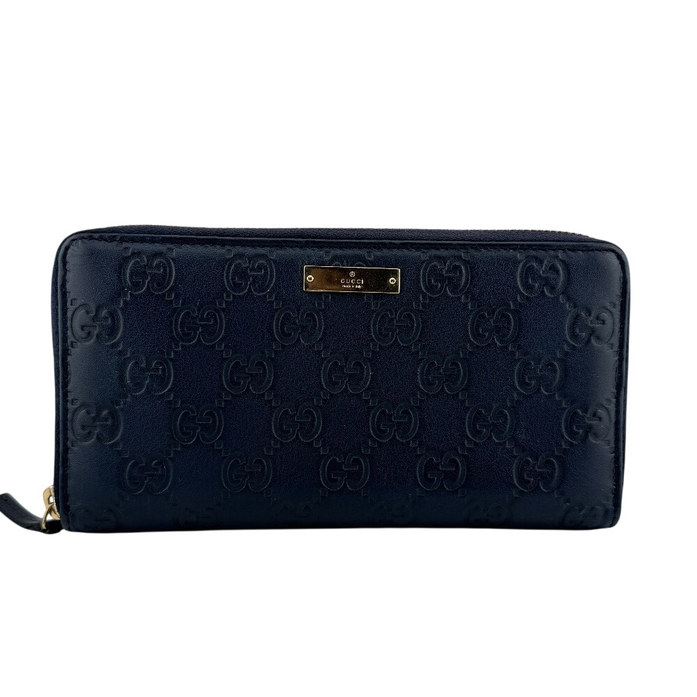 グッチ GUCCI 長財布 グッチシマ ラウンドファスナー 307980 ネイビー