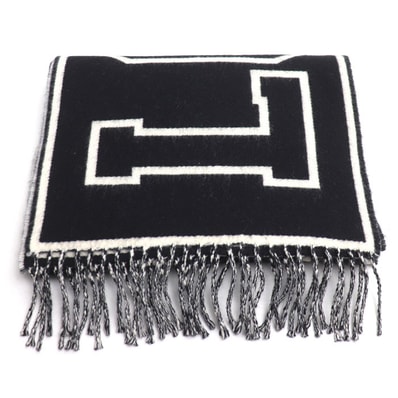 LOUIS VUITTON ルイ・ヴィトン エシャルプ シティールイ マフラー ブラック M71317 AB0198 メンズ【中古】