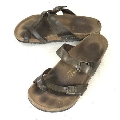 ドイツ製★BIRKENSTOCK/ビルケンシュトック★レザーサンダル【26.5/茶/brown】Shoes/trainers◆Q-242