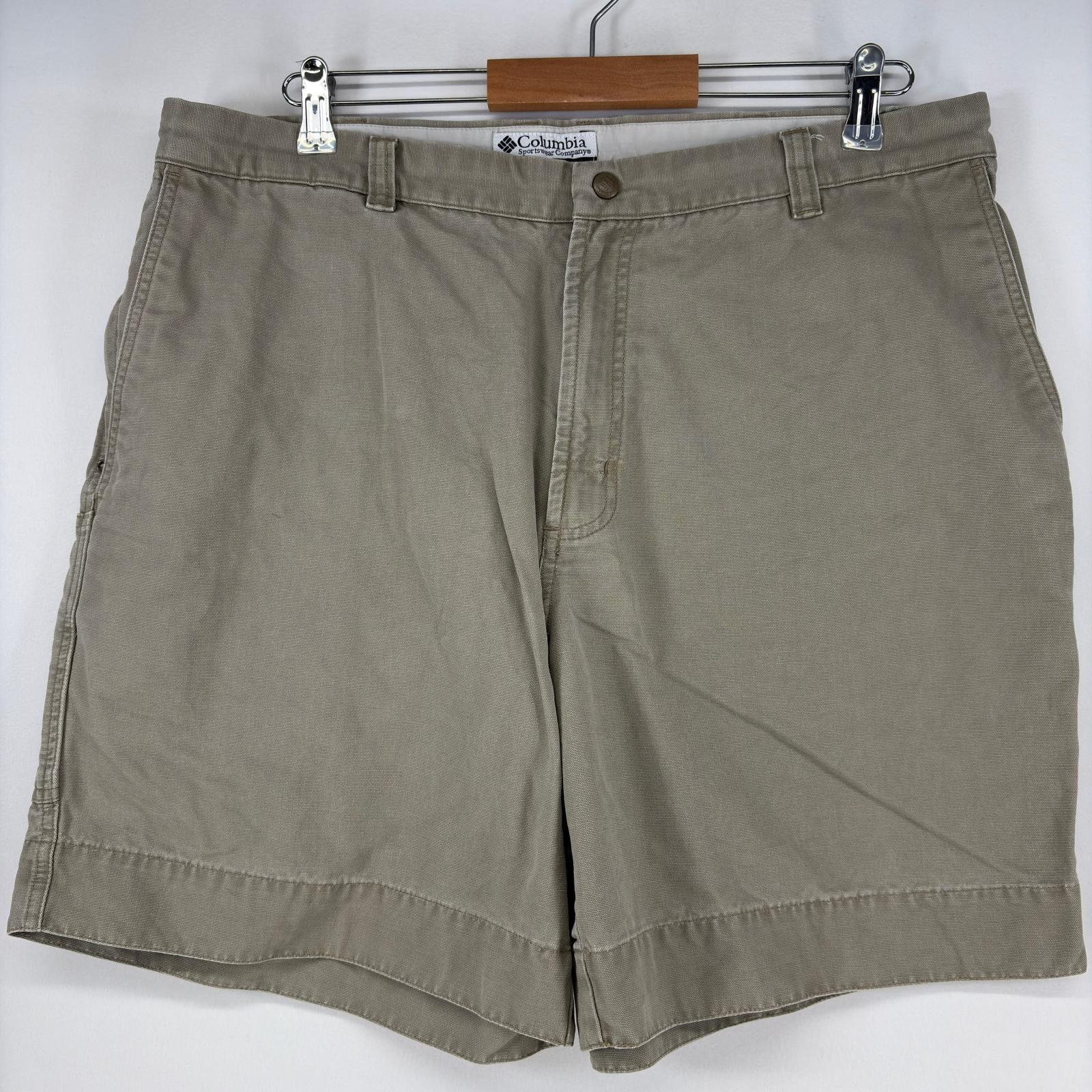 古着 コロンビア Columbia ショートパンツ ワンポイント ハーフパンツ ダック カーゴ w38 グレー系 メンズ