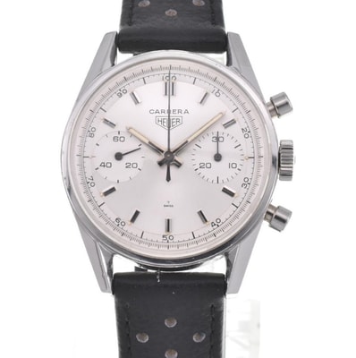 ☆良品【Heuer】ヴィンテージ ホイヤー カレラ クロノグラフ 7753 手巻き メンズ Z#125805