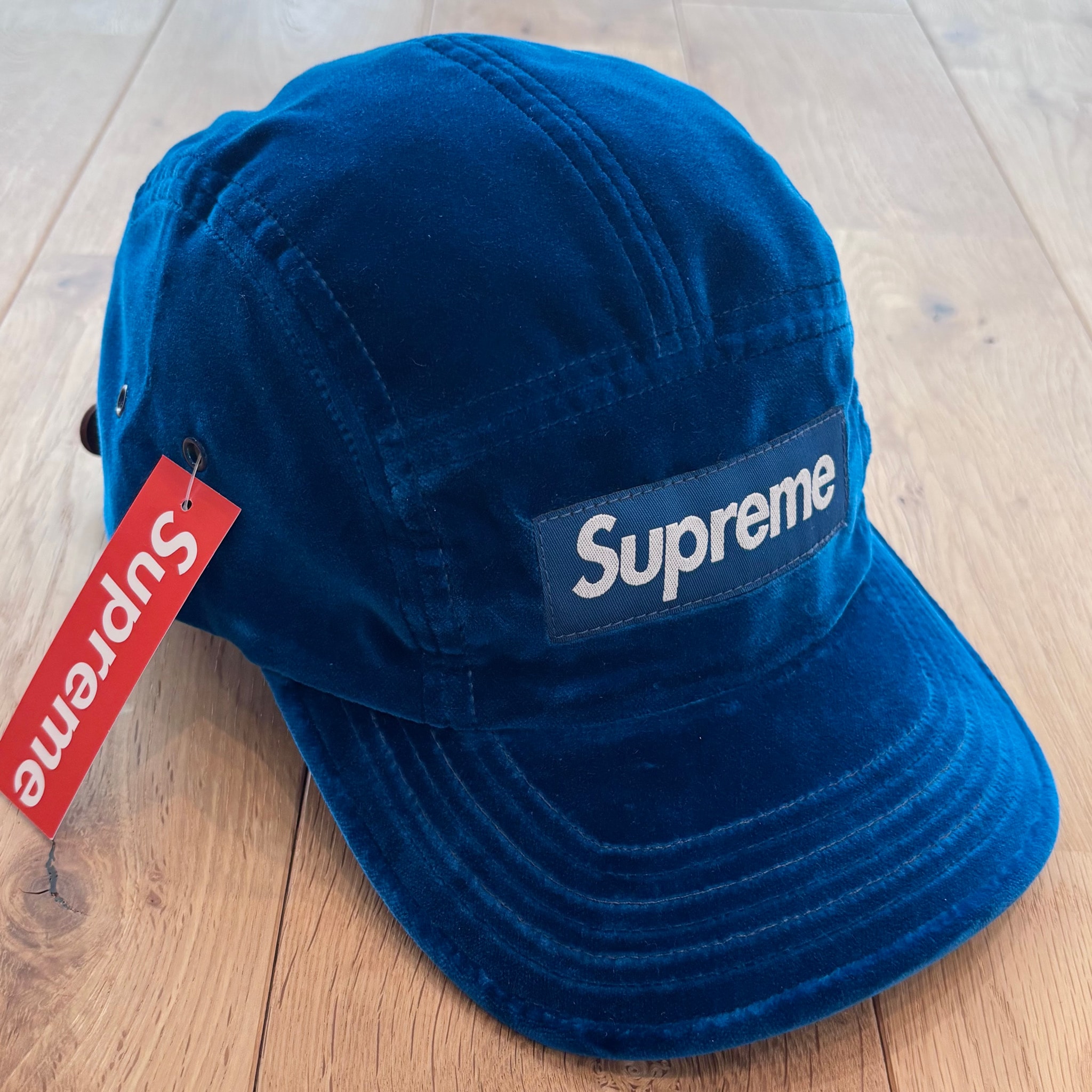 Supreme Velvet Camp Cap "Dark Teal"