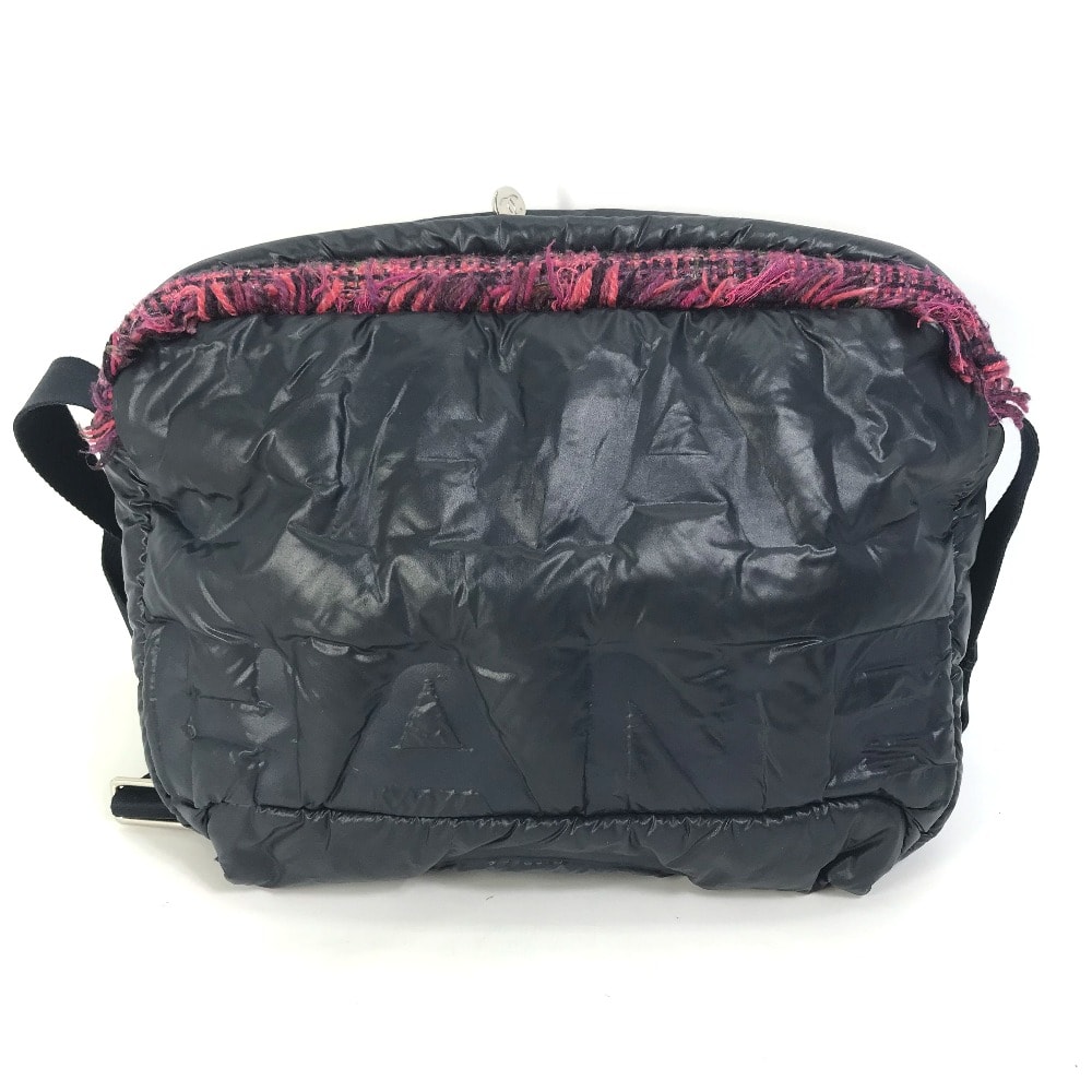 シャネル CHANEL ココネージュ A57586 ショルダーバッグ カバン ウエストバッグ フリンジ ベルトバッグ ショルダーバッグ ボディバッグ ナイロン ネイビー