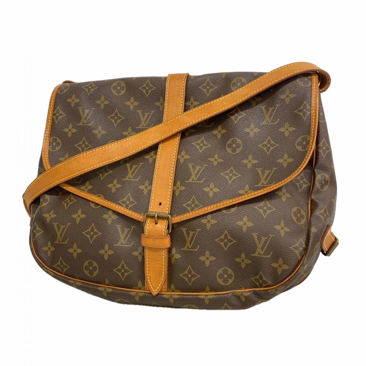 ★最終価格【6fa0942】ルイヴィトン ショルダーバッグ モノグラム ソミュール35 M42254 ブラウン【中古】レディース