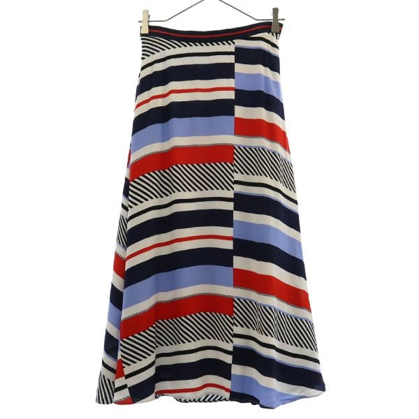 TOMMY HILFIGER トミーヒルフィガー 総柄 ロング丈 フレアスカート 2