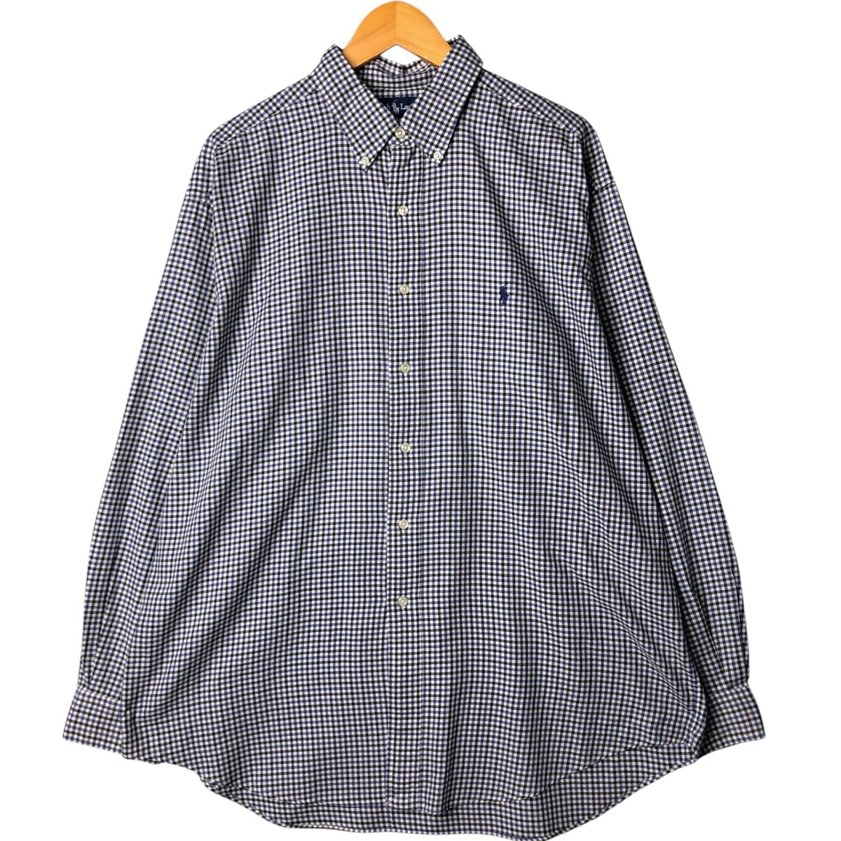 古着 ラルフローレン Ralph Lauren BLAKE ギンガムチェック 長袖 ボタンダウンチェックシャツ メンズXL相当/eaa575417