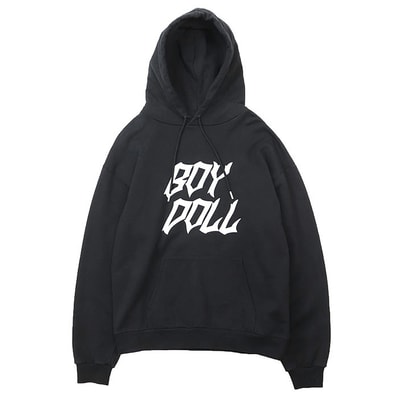 【美品】CELINE セリーヌ パーカー スウェット BOY DOLL ロゴ フロッキー プリント フレンチテリー リラックスフィット プルオーバー フーディー トップス メンズ サイズ M ダークネイビー 濃紺 イタリア製 2Y962670Q