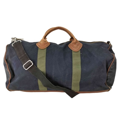 80s レザーコンビ キャンバス ボストンバッグ ダッフルバッグ【1142510239668】