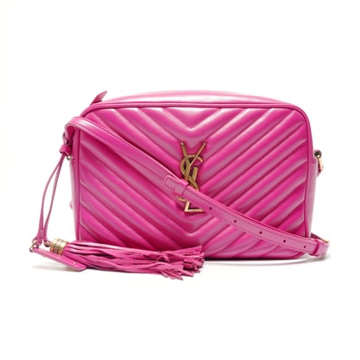 イヴ・サンローラン YSL キルティング ショルダーバッグ【中古】