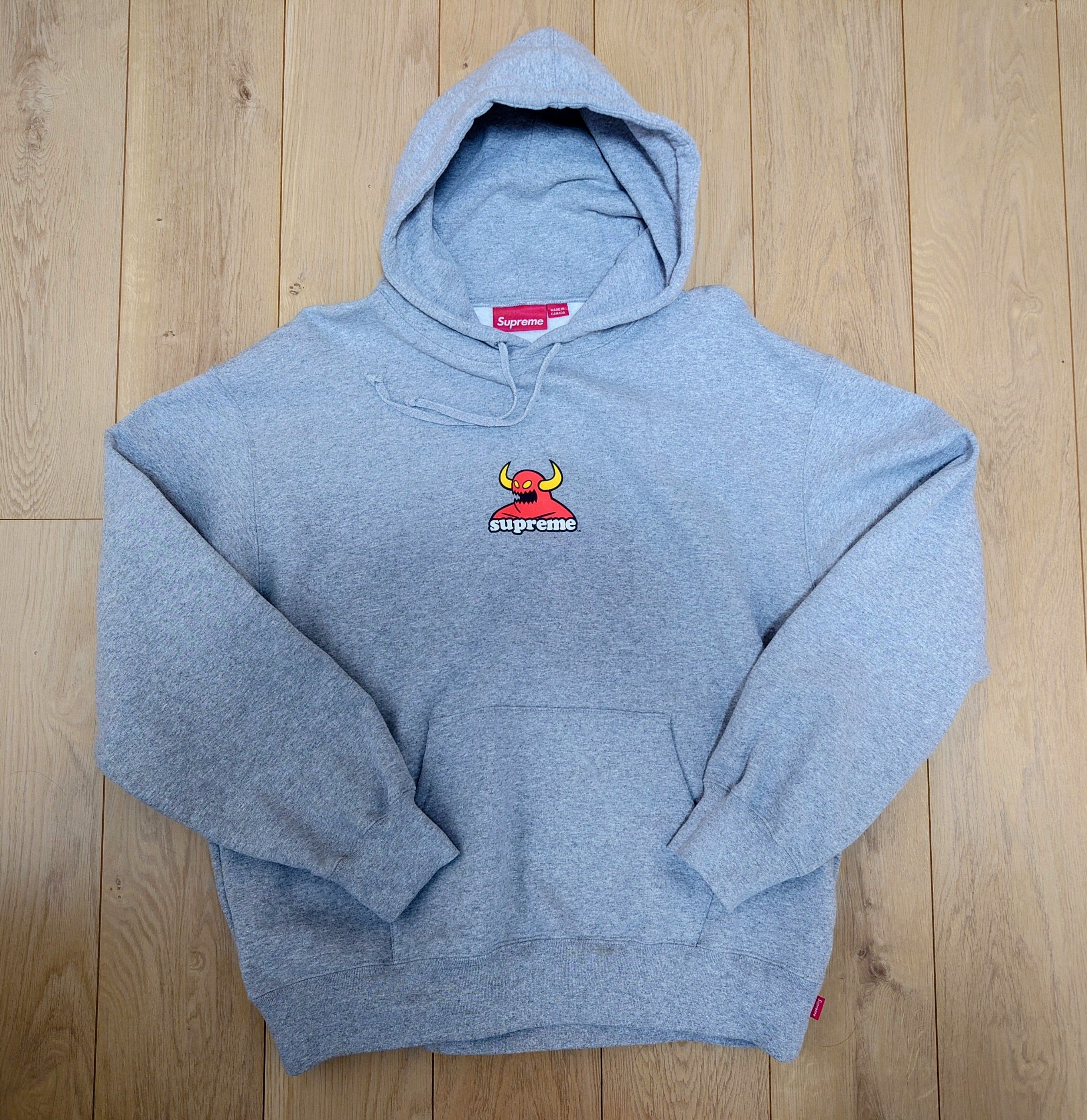 Supreme x Toy Machine Hooded Sweatshirt "Heather Grey"