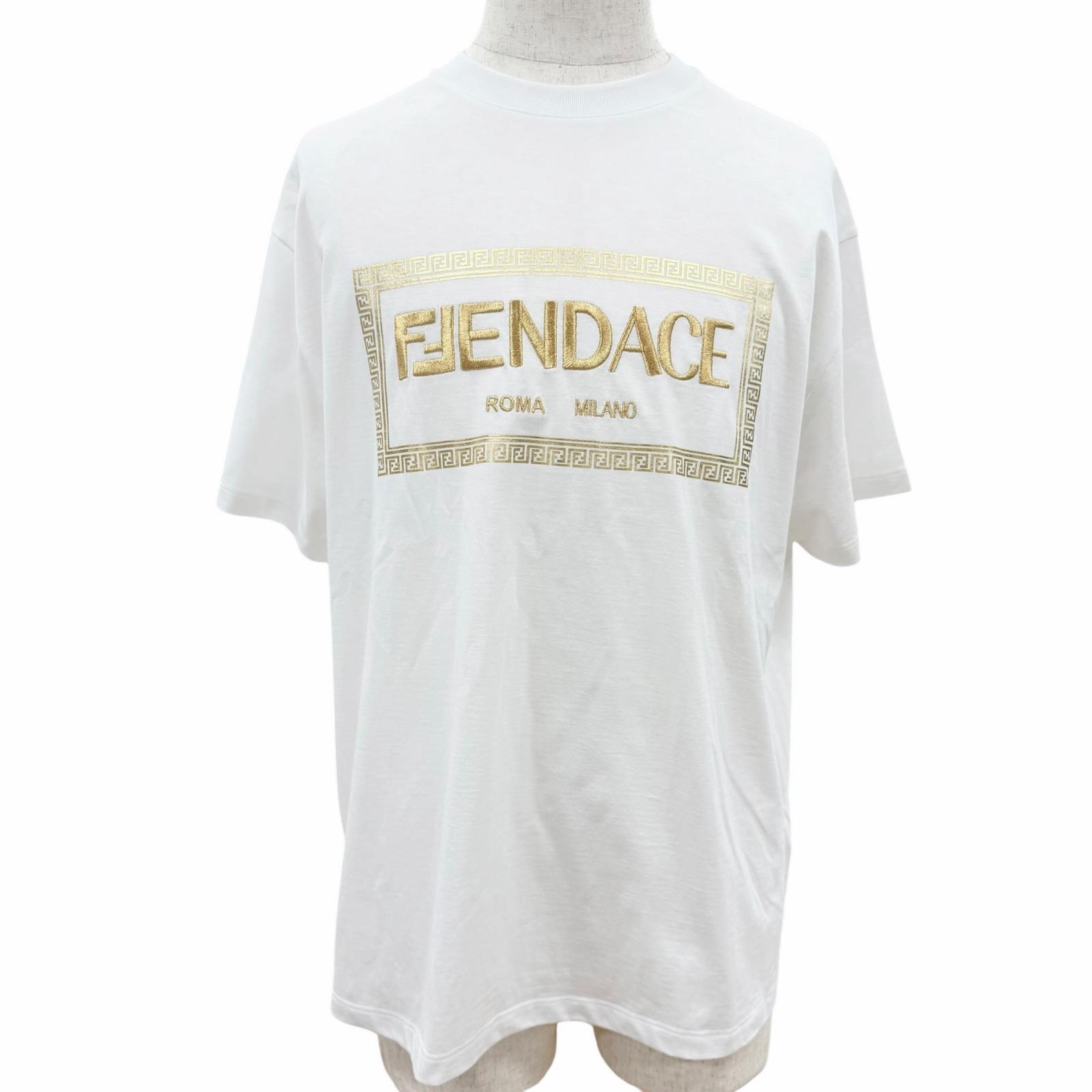 未使用品 フェンダーチェ 半袖Tシャツ ホワイト メンズ M 1A04385