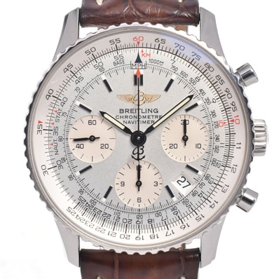 ブライトリング BREITLING A23322 ナビタイマー クロノグラフ シルバー 自動巻き メンズ 箱・保証書付き 腕時計 G#147516