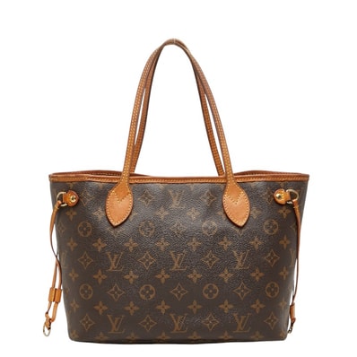ルイ ヴィトン モノグラム ネヴァーフルPM トートバッグ ハンドバッグ M40155 ブラウン PVC レザー レディース LOUIS VUITTON 【中古】