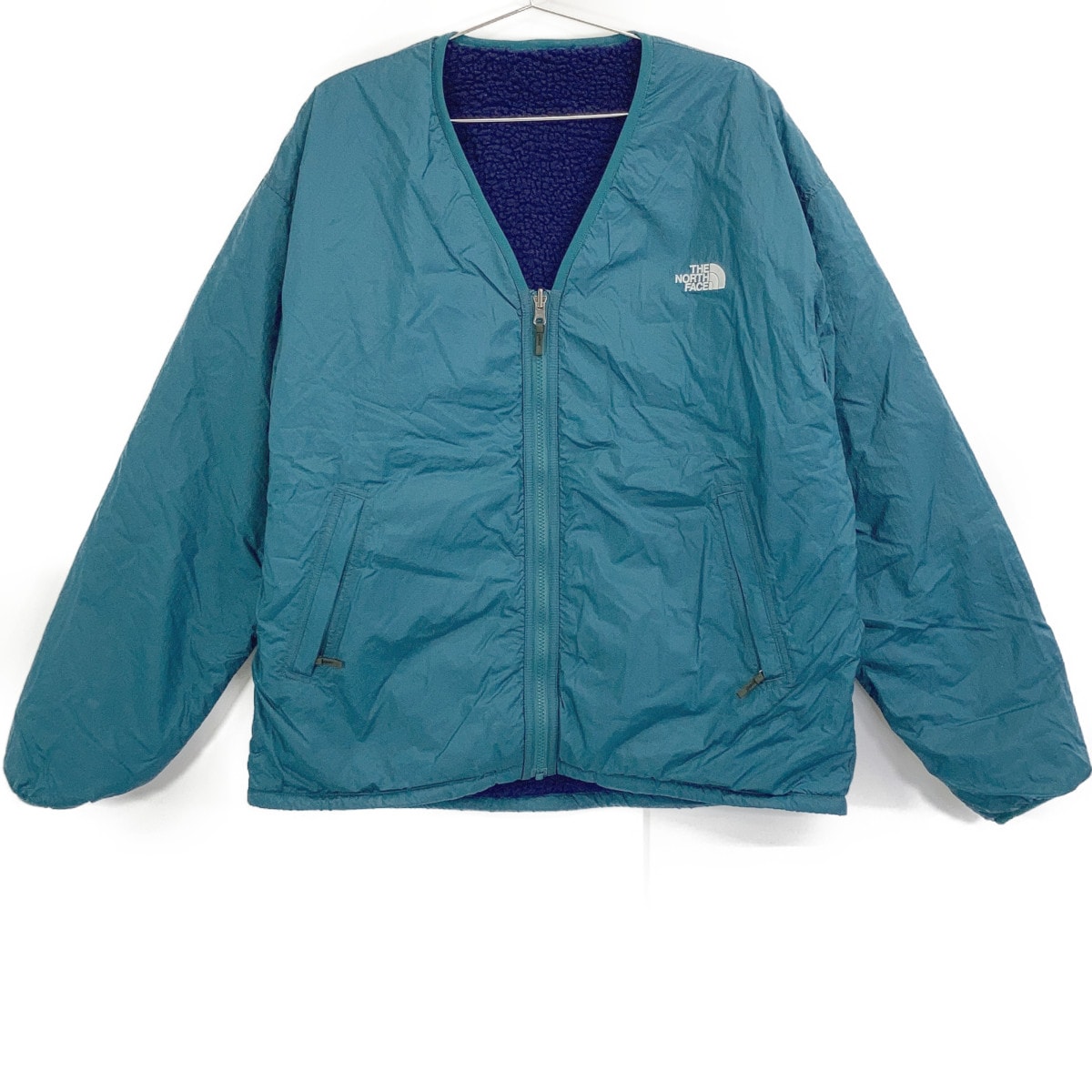 ノースフェイス ターコイズ/パープル Reversible Extreme Pile Cardigan L