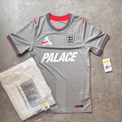 Nike x PALACE X2 World Cup Dri-Fit Academy Pro Short Sleeve Football Top England "Pewter Grey/Bright Crimson"