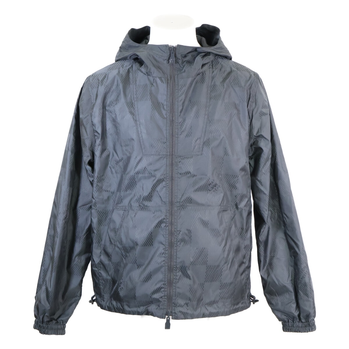 ルイヴィトン 国内正規 24SS 1AFYAA ダミエジャカード リバーシブルナイロン エンボスレザーパッチ ウインドブレーカー 48