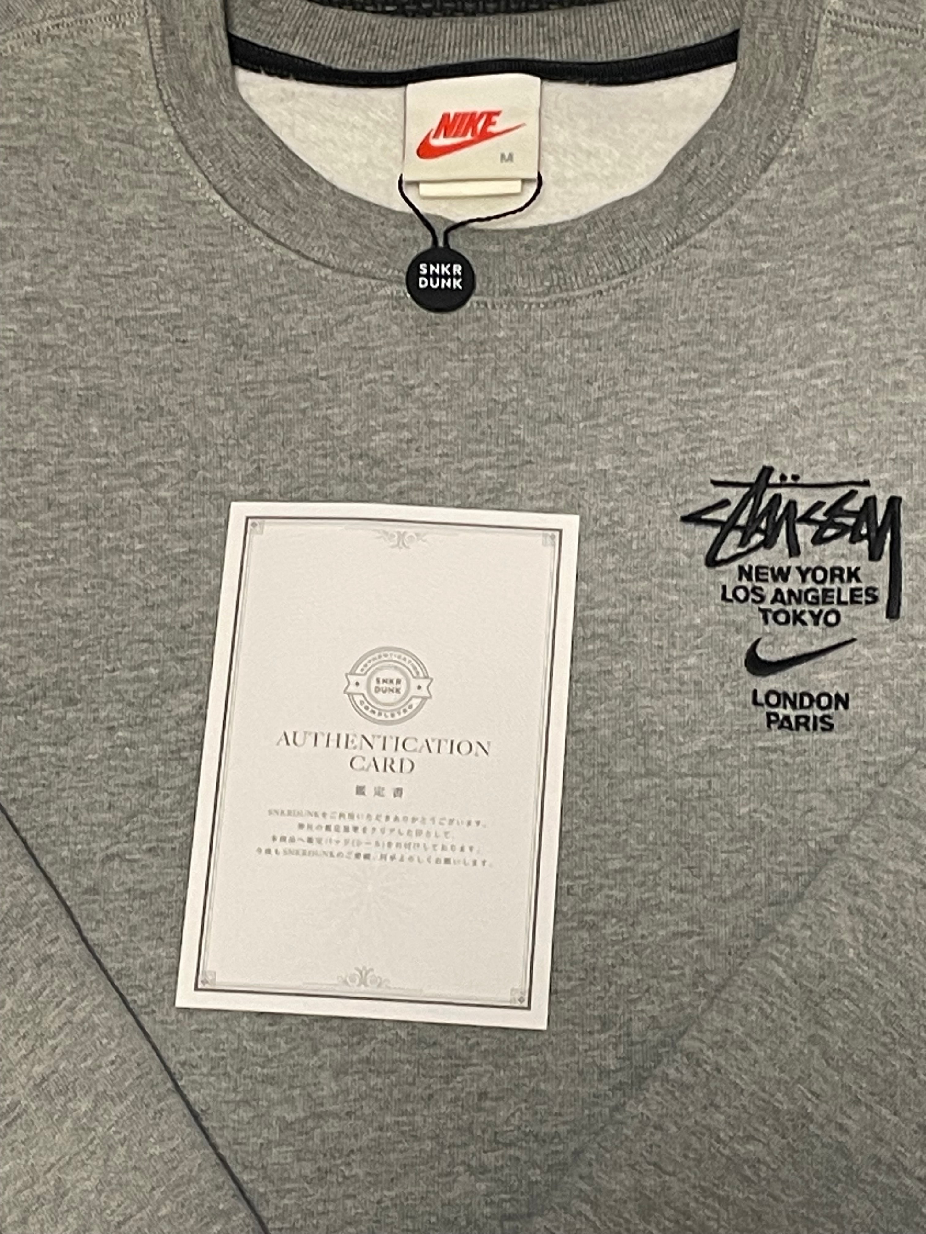 Nike x Stussy International Crewneck Sweatshirt (US Size) "Grey" DC4198-050