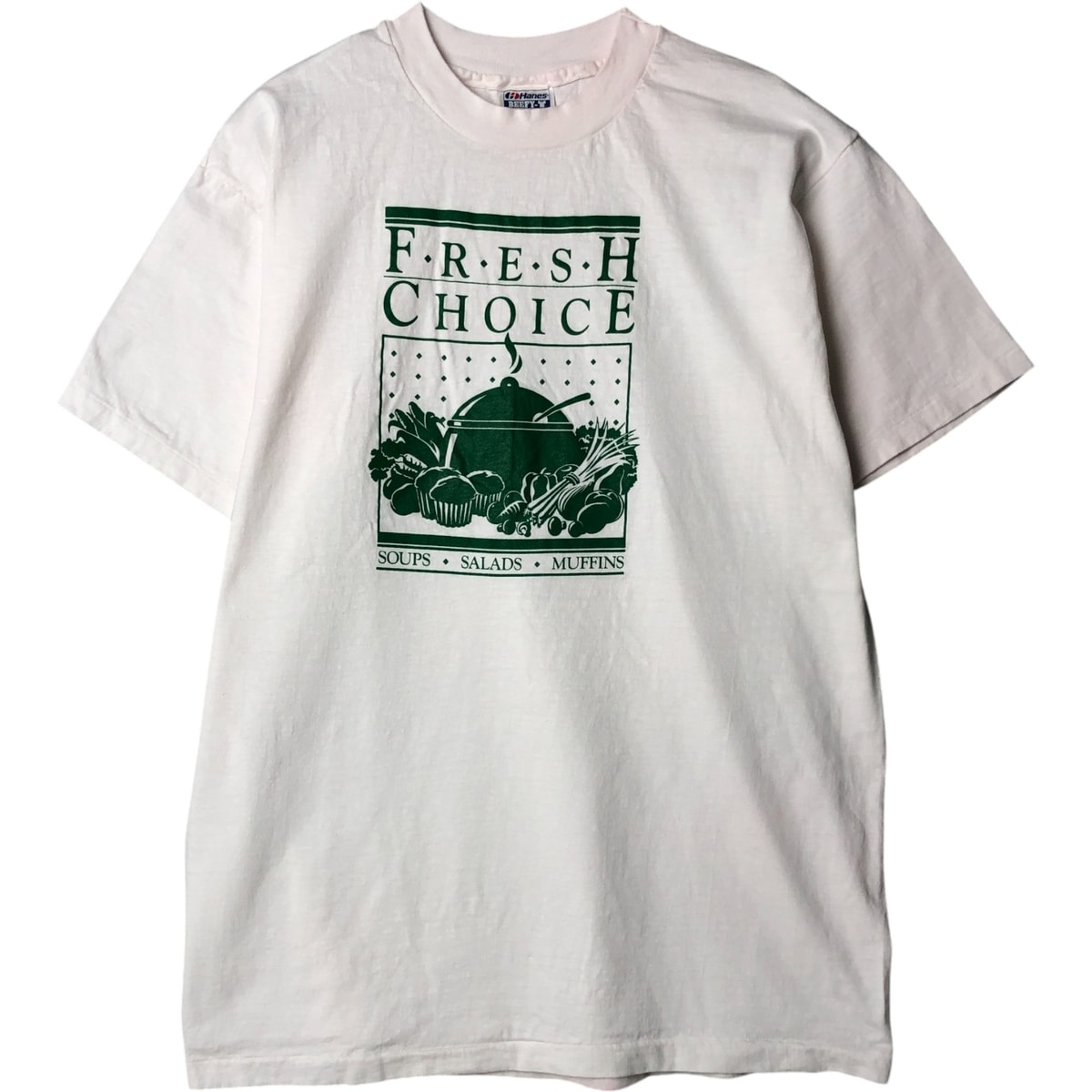 古着 80年代 ヘインズ Hanes BEEFY-T 青タグ プリントTシャツ USA製 メンズXL相当 ヴィンテージ/eaa580184